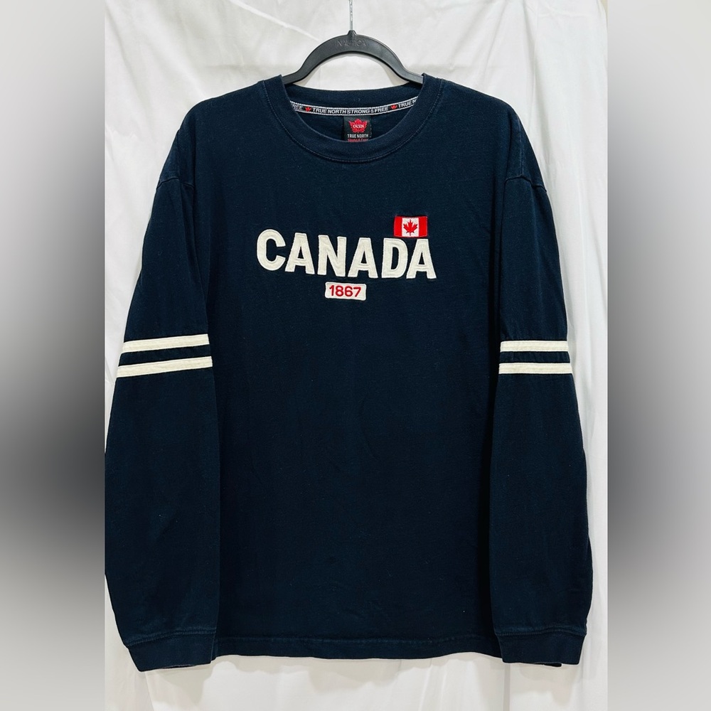 True North‎ Navy Canada Long Sleeve Crew Neck  Size XL